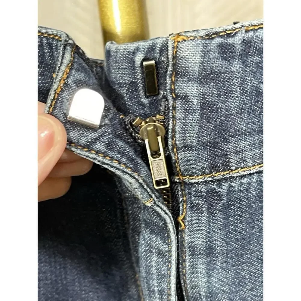 Ann Taylor Jeans Women’s Blue Modern Trouser Denim Wide Leg 6P Polished